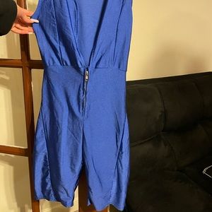 blue body suit